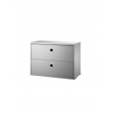 CHEST OF DRAWERS komoda, 58x30 cm, grey