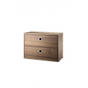 CHEST OF DRAWERS komoda, 58x30 cm, walnut
