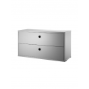 CHEST OF DRAWERS komoda, 78x30 cm, grey