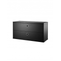 CHEST OF DRAWERS komoda, 78x30 cm, black
