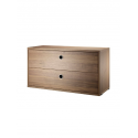 CHEST OF DRAWERS komoda, 78x30 cm, walnut