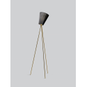 OSLO WOOD FLOOR LAMP black/gold