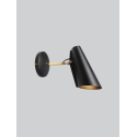 BIRDY SHORT ARM WALL LAMP, black/brass