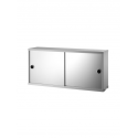 CABINET so zrkadlovými dverami, 78x20 cm, grey