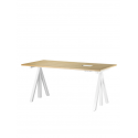 WORK DESK stôl, výškovo nastaviteľný, 160 cm, oak