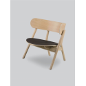 OAKI LOUNGE CHAIR oak/leather seat