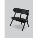 OAKI LOUNGE CHAIR smoked oak/leather seat/back padding