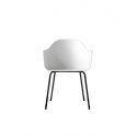 HARBOUR jedálenská stolička, steel base, white