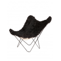 ICELAND MARIPOSA BUTTERFLY kreslo, krátkosrsté, black/black