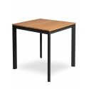 MINDO 101 table square, stôl, Dark Grey/Teak