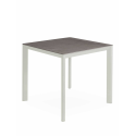 MINDO 101 table square, stôl, Light Grey/Steel Chrome