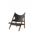 KNITTING LOUNGE CHAIR kreslo, orech/ koža Dakar