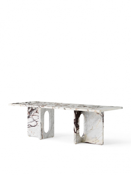 ANDROGYNE LOUNGE TABLE, STONE/MARBLE - obdĺžnikový konferenčný stolík