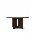 ANDROGYNE DINING TABLE - okrúhly jedálenský stôl, tmavý morený dub, D150
