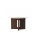 ANDROGYNE DINING TABLE - okrúhly jedálenský stôl, dark stained oak/ Kunis Breccia Stone, D120 
