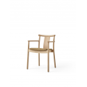 MERKUR jedálenská stolička s lakťovou opierkou, Natural Oak / Bouclé 06 