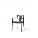 MERKUR jedálenská stolička s lakťovou opierkou, Black Oak / Bouclé 06