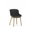 Hyg Chair Wood Front Upholstery, Oak/ Black Shell/ Main Line Flax