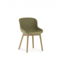 Hyg Chair Wood Front Upholstery, Oak/ Olive Shell/ Synergy