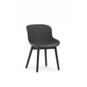 Hyg Chair Wood Front Upholstery, Black Oak/ Black Shell/ Main Line Flax
