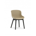 Hyg Chair Wood Front Upholstery, Black Oak/ Sand Shell/ Main Line Flax