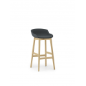 Hyg Barstool Wood Full Upholstery 75cm, Oak/ Yoredale