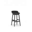 Hyg Barstool Wood Full Upholstery 75cm, Black Oak/ Main Line Flax
