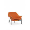 Drape Lounge Chair Low Grey Steel, Remix /Remix