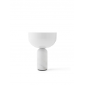 Kizu Portable Table Lamp, White Marble