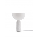 Kizu Table Lamp Small, White Marble w. White Acrylic
