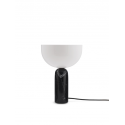 Kizu Table Lamp Small, Black Marble w. White Acrylic
