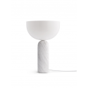Kizu Table Lamp Large, White Marble w. White Acrylic
