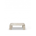 Atlas Coffee Table 82x82, Unfilled Travertine